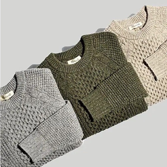 NWT Madewell Cableknit Fisherman Sweater - Picture 5 of 6